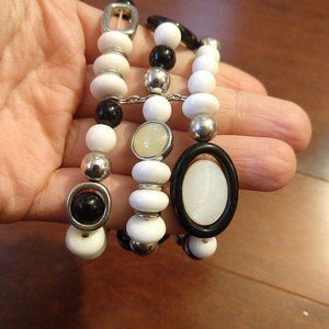 Black and white braclet